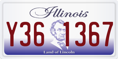 IL license plate Y361367
