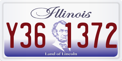 IL license plate Y361372
