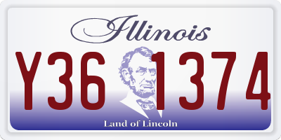 IL license plate Y361374