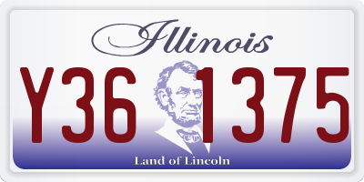 IL license plate Y361375
