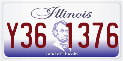 IL license plate Y361376