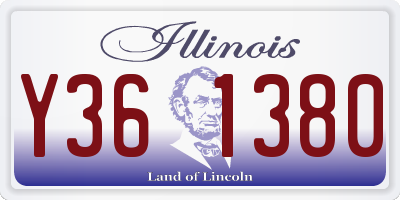IL license plate Y361380