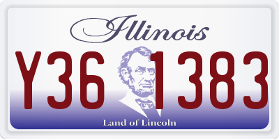 IL license plate Y361383