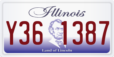 IL license plate Y361387