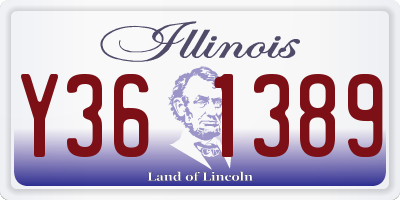 IL license plate Y361389
