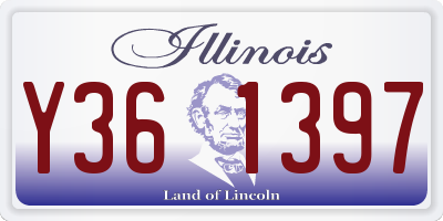 IL license plate Y361397