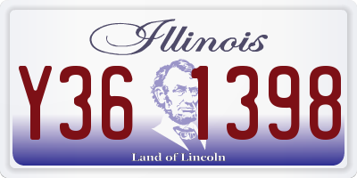 IL license plate Y361398
