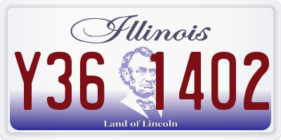 IL license plate Y361402