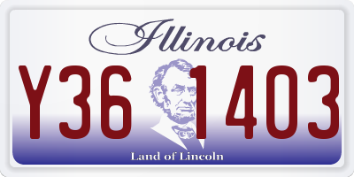 IL license plate Y361403
