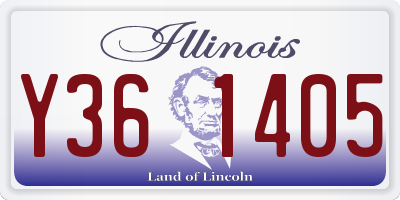 IL license plate Y361405