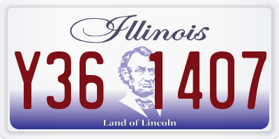 IL license plate Y361407