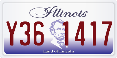 IL license plate Y361417