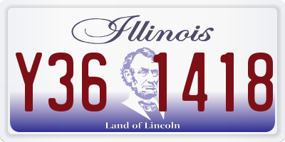 IL license plate Y361418
