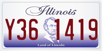 IL license plate Y361419
