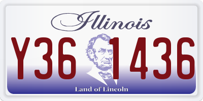 IL license plate Y361436