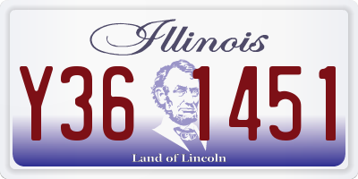 IL license plate Y361451