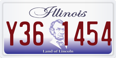 IL license plate Y361454