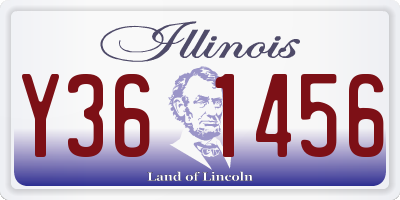 IL license plate Y361456