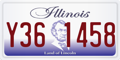 IL license plate Y361458
