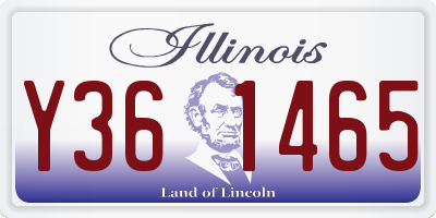 IL license plate Y361465