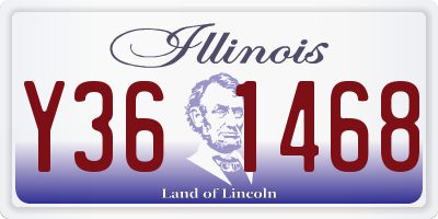 IL license plate Y361468