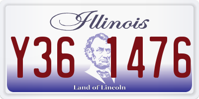 IL license plate Y361476