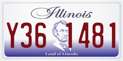 IL license plate Y361481