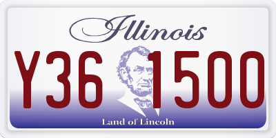 IL license plate Y361500