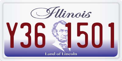 IL license plate Y361501
