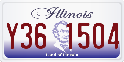 IL license plate Y361504