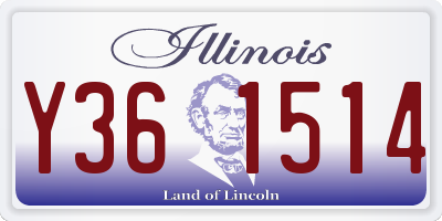 IL license plate Y361514