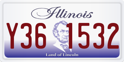 IL license plate Y361532