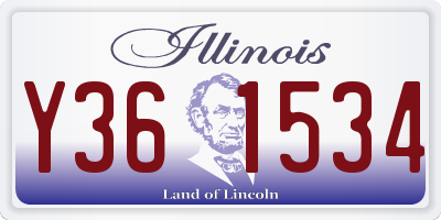 IL license plate Y361534