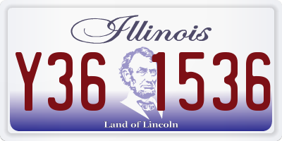 IL license plate Y361536