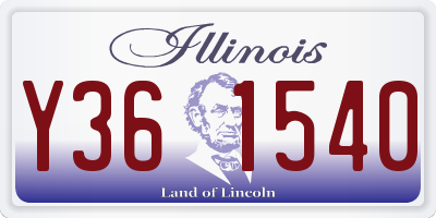 IL license plate Y361540