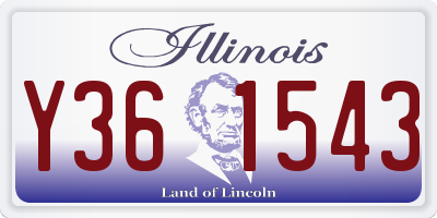 IL license plate Y361543
