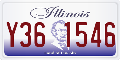 IL license plate Y361546