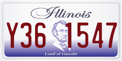 IL license plate Y361547