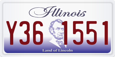 IL license plate Y361551