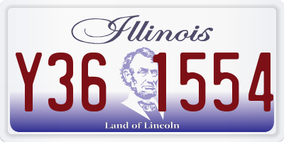 IL license plate Y361554
