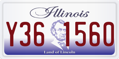 IL license plate Y361560