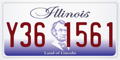 IL license plate Y361561