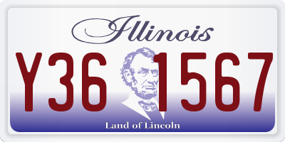 IL license plate Y361567