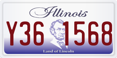 IL license plate Y361568