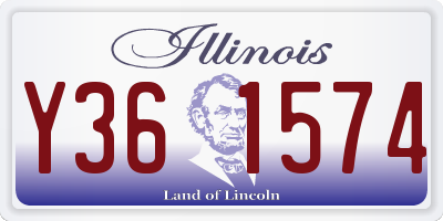 IL license plate Y361574