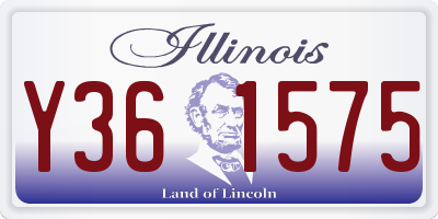 IL license plate Y361575