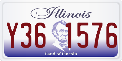 IL license plate Y361576