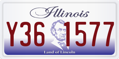 IL license plate Y361577