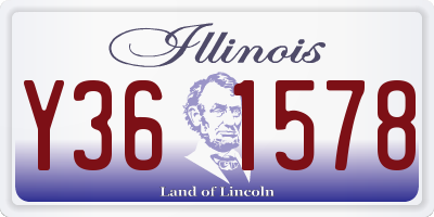 IL license plate Y361578