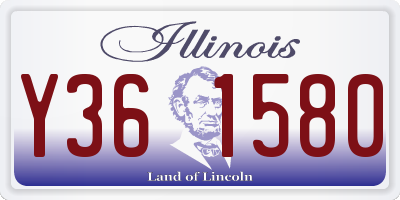 IL license plate Y361580